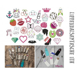 Stickserie - ITH Lippenbalsam oder USB Stick Tasche 